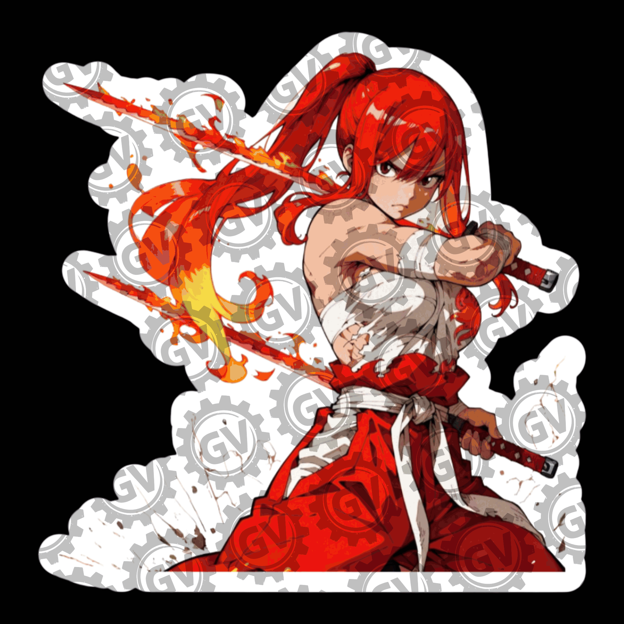 Erza Stickers Set 4